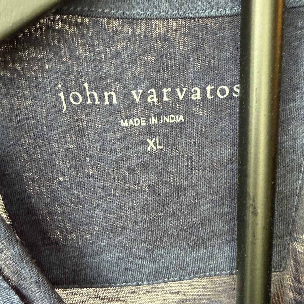 John Varvatos Charcoal V-Neck Tee - Picture 2 of 6